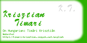 krisztian timari business card